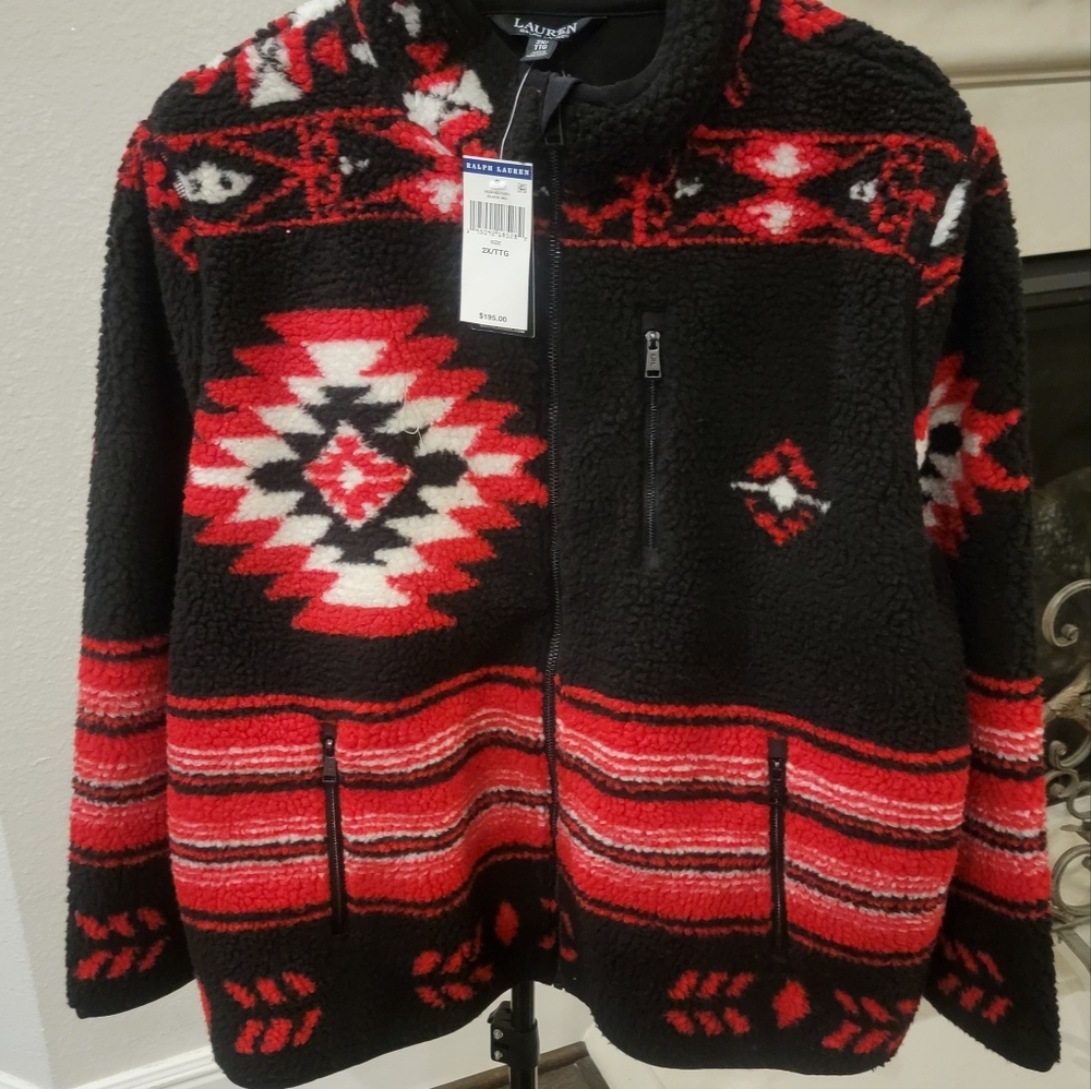 Nwt...Jacquard Faux-Shearling Jacket - Picture 5 of 5